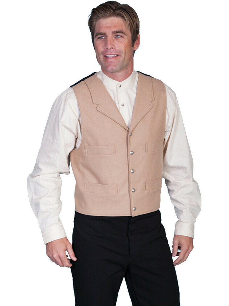 Scully Wahmaker Men's Big & Tall Wool Blend Solid Four Pocket Vest 541004X