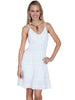 Scully Womens White 100% Cotton Crochet Sleeveless Dress PSL-173