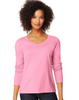 Hanes Women's Long-Sleeve V-Neck T-Shirt O9142