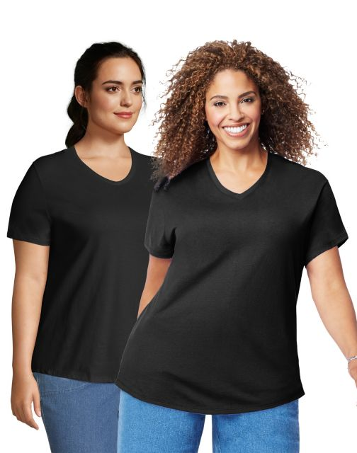 JMS Cotton Jersey V-Neck Short Sleeve T-Shirt, 2 Pack OJ0912