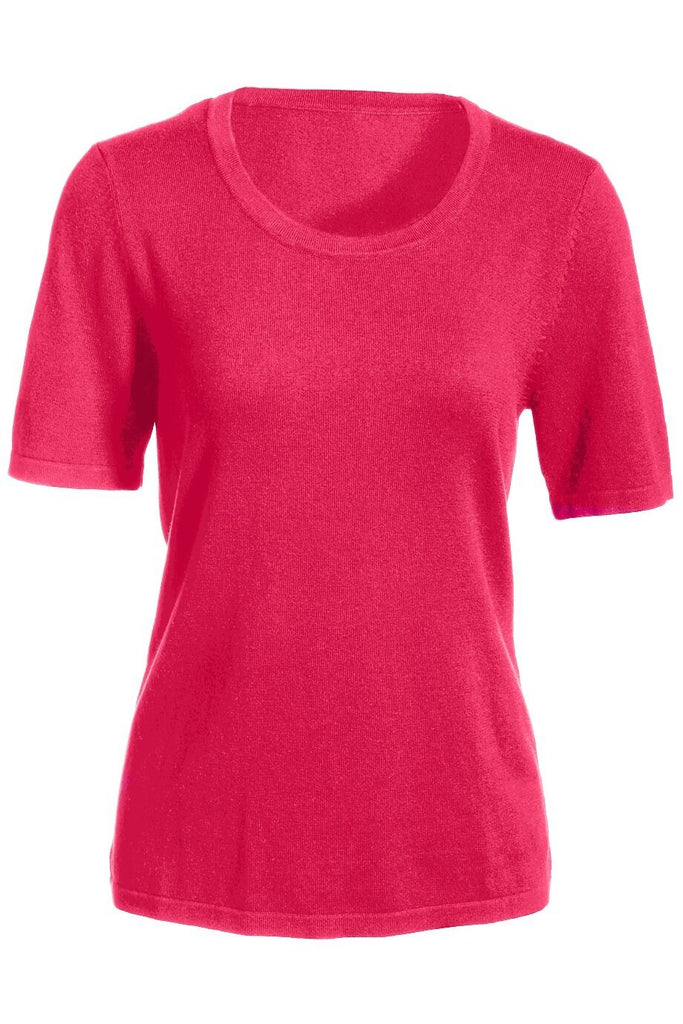 Women's Short Sleeve Scoop Neck Sweater 7055