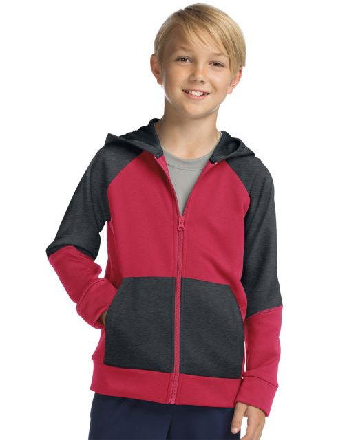 Hanes Sport™ Boy's Tech Fleece Full Zip Hoodie OD257