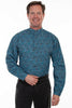 Scully Men's Western 100% Cotton Long Sleeve Paisley Shirt RW297