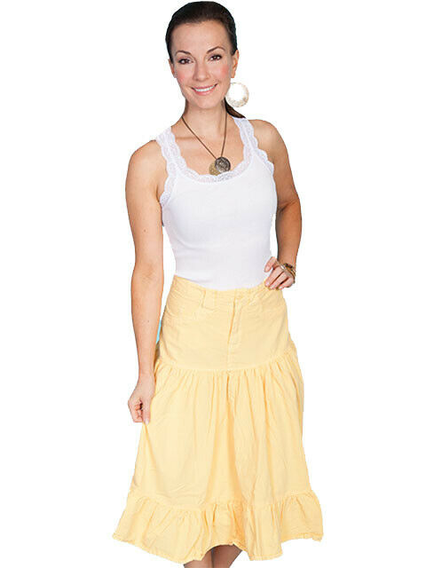 Scully Western Skirt Womens Cotton 5-Pocket Jean Style Skirt Psl-078