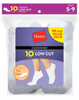 Hanes Women's Low Cut Socks Extended Size 10 Pack 680/1P
