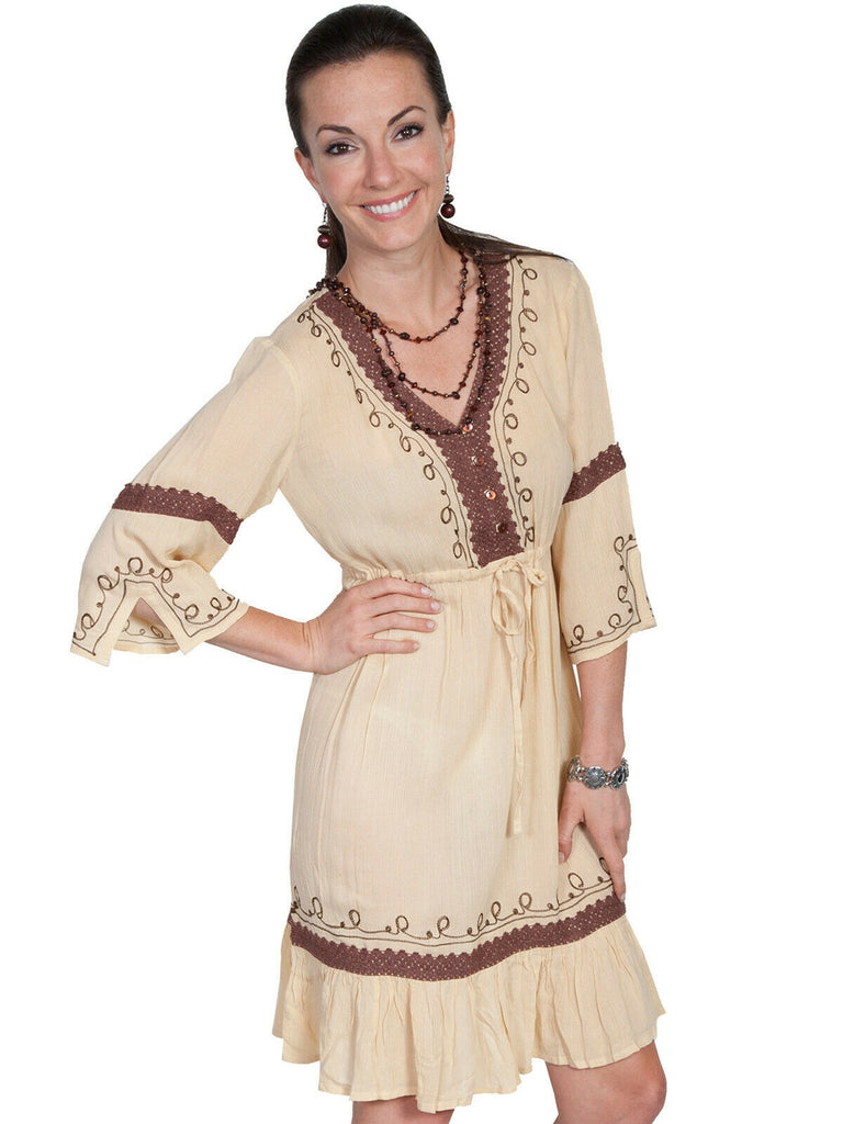 Cantina by Scully Scully Cantina Crochet 3/4 Sleeve Dress PSL-161