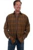 Scully Men's Western Cotton Long Sleeve Plaid Shirt TR-105