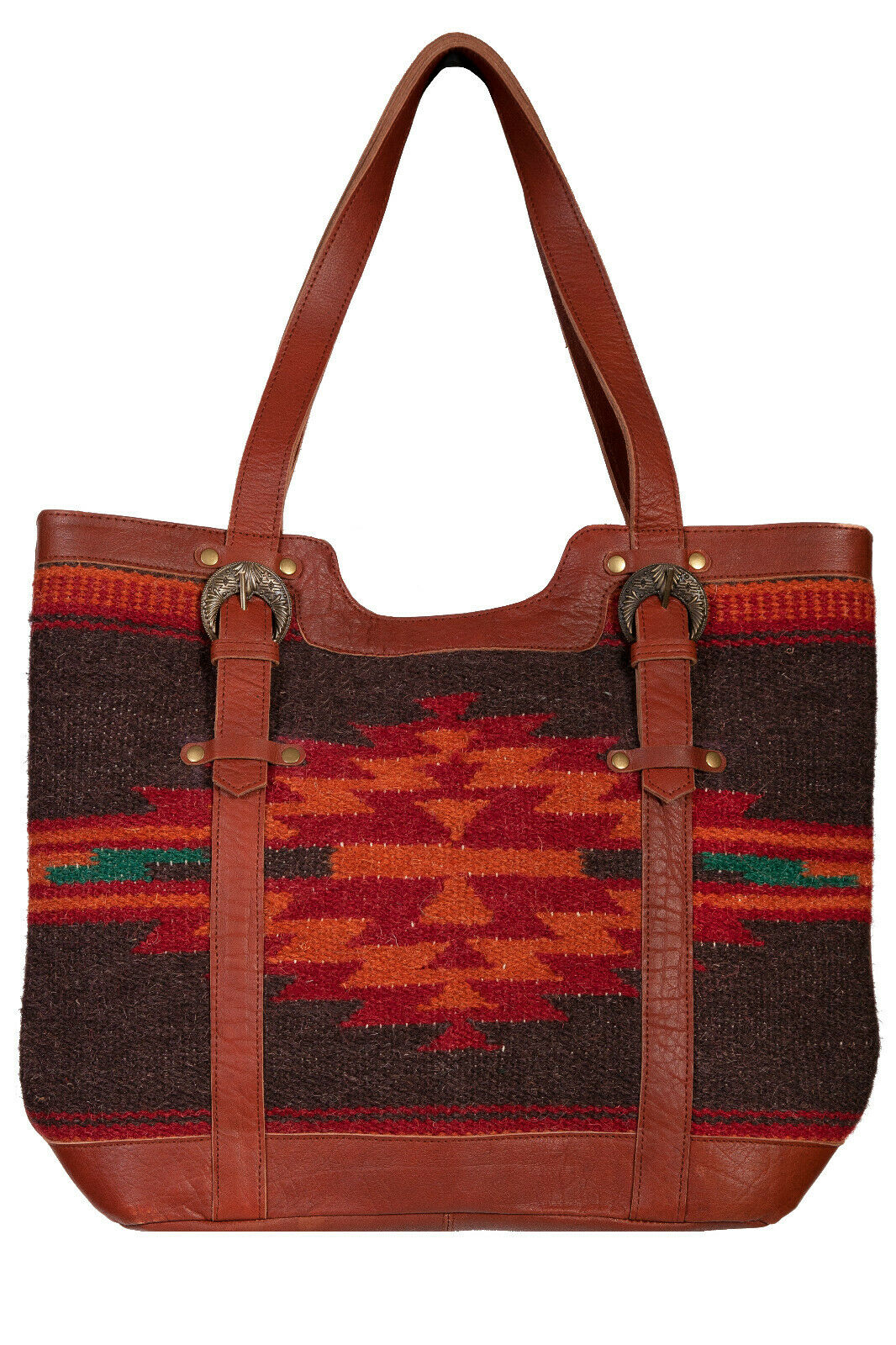 Scully Women's Woven Front/Leather Back Handbag B301