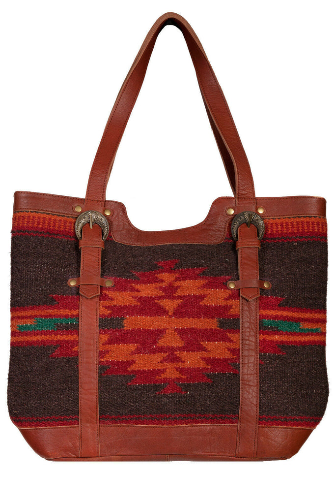 Scully Women's Woven Front/Leather Back Handbag B301