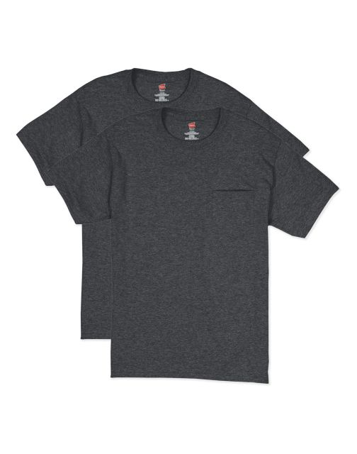 Hanes Men's Short Sleeve Pocket Tee Value Pack (2-pack) O55902