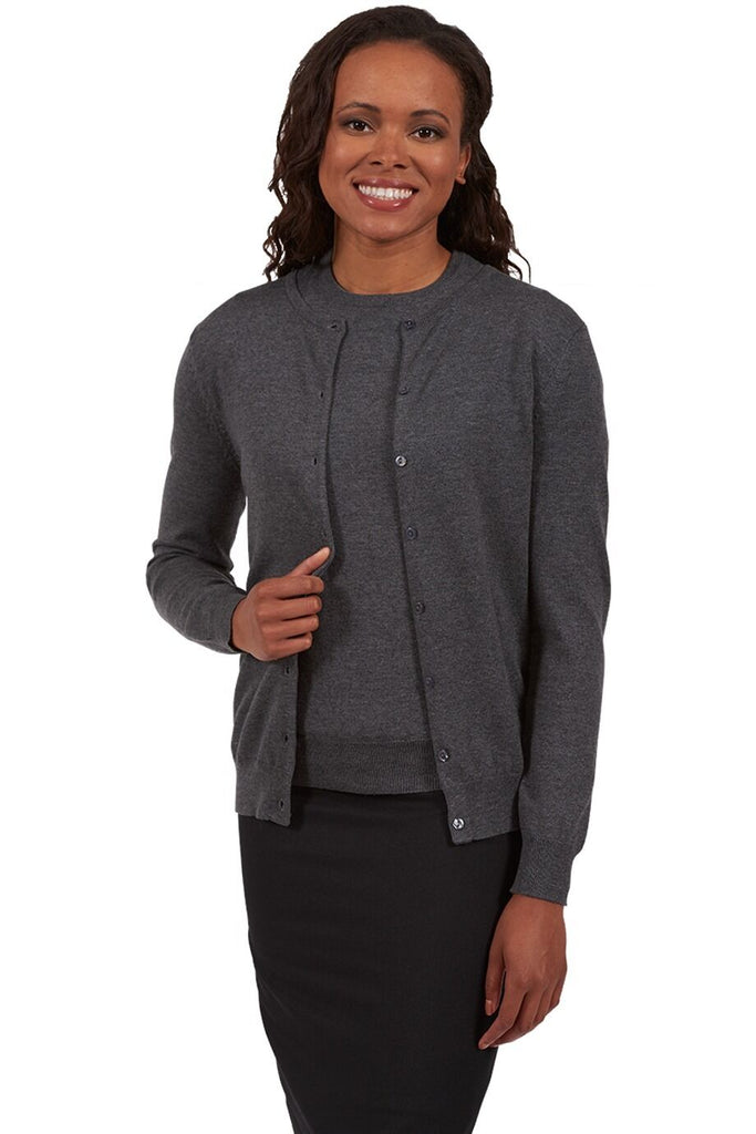 Women's Corporate Performance Cardigan Twin Set Jewel Neck Sweater 038
