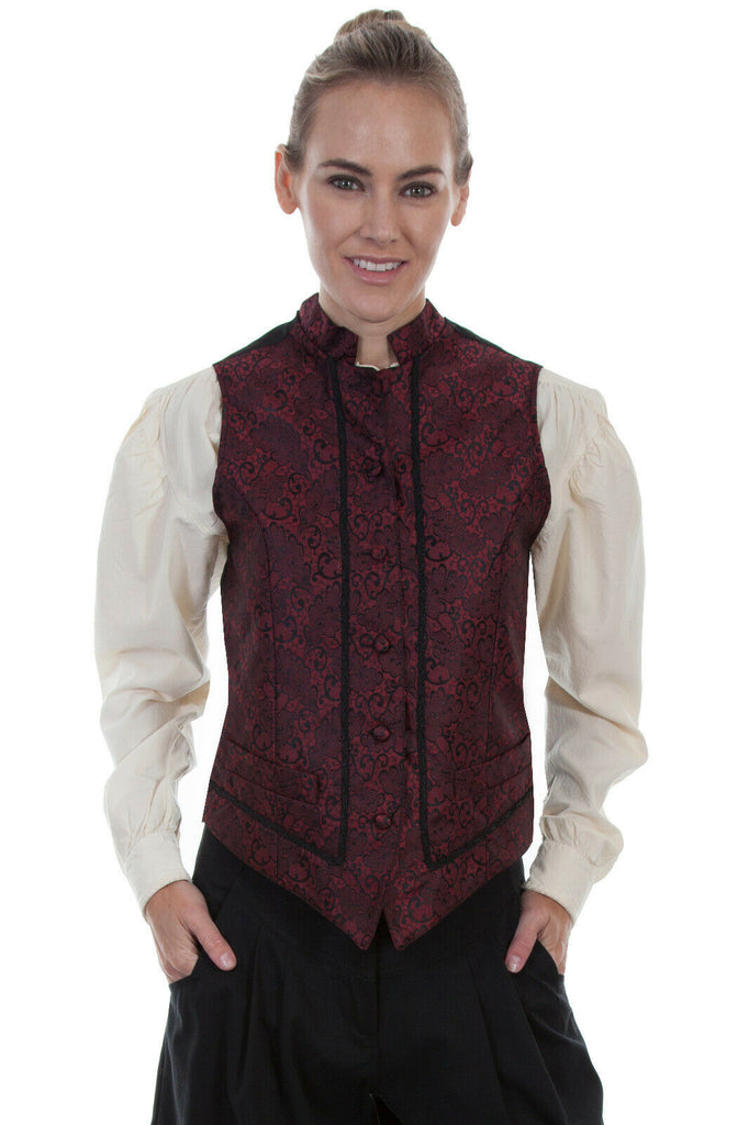 Scully Rangewear Women's Polyester Rickrack Band Collar Vest RW587
