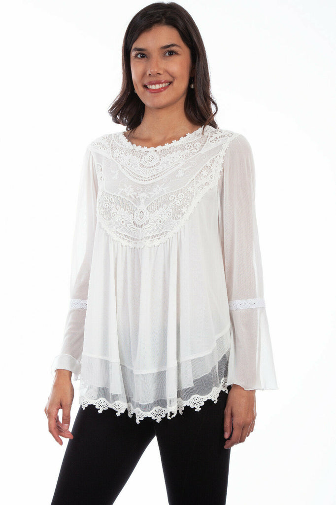 Scully Women's Lace and Embroidered Tunic HC611