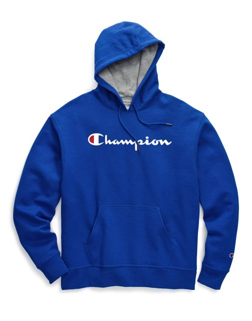 Champion Men's Powerblend® Fleece Pullover Hoodie, Script Logo GF89H Y07718