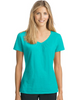 Hanes Women's Slub Jersey Shirred V-Neck O9253