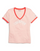 Champion Women's Heritage V-Neck Ringer Tee, Flocked Logo W4915 549934