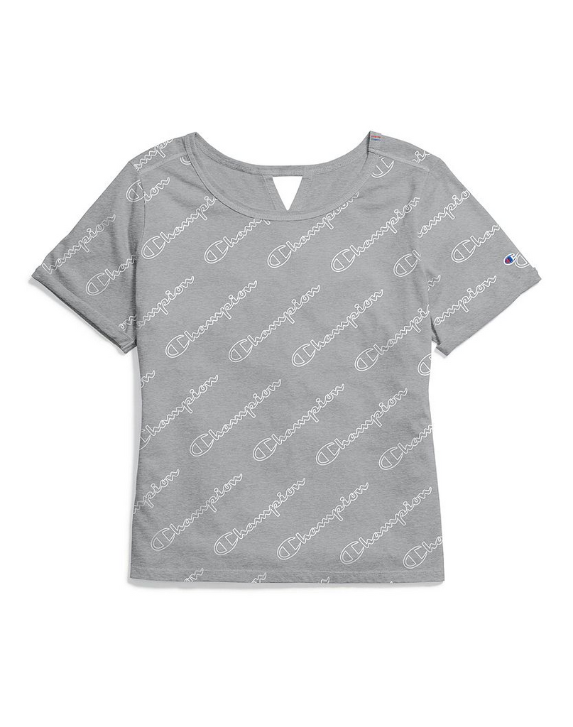 Champion Women's Heritage Tee, Allover Logo W4547P