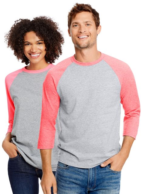 Hanes Unisex X-Temp Performance Baseball Tee 42BA