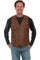 Scully Men's Leather and Canvas Vest 1049