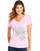 Hanes Women's Floral Semplice Short-Sleeve V-Neck Graphic Tee GT9337 Y07647