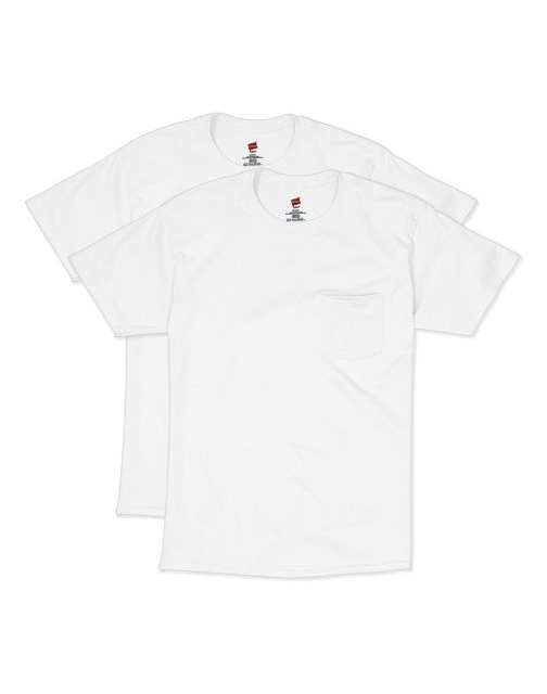 Hanes Men's Short Sleeve Pocket Tee Value Pack (2-pack) O55902