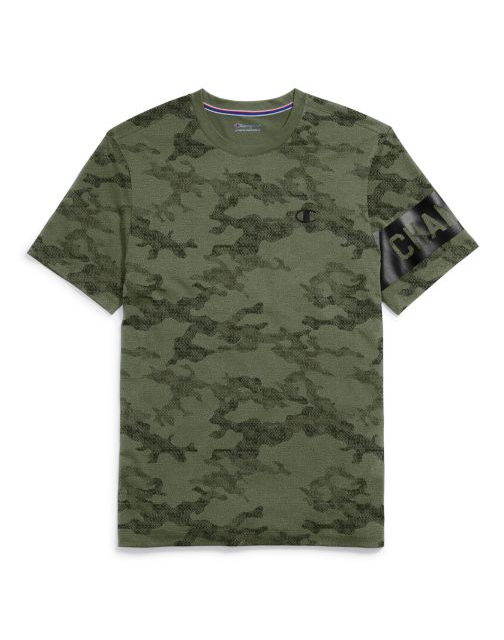 Champion Men's Camo Mesh Tee, Block Logo T5059P 550200