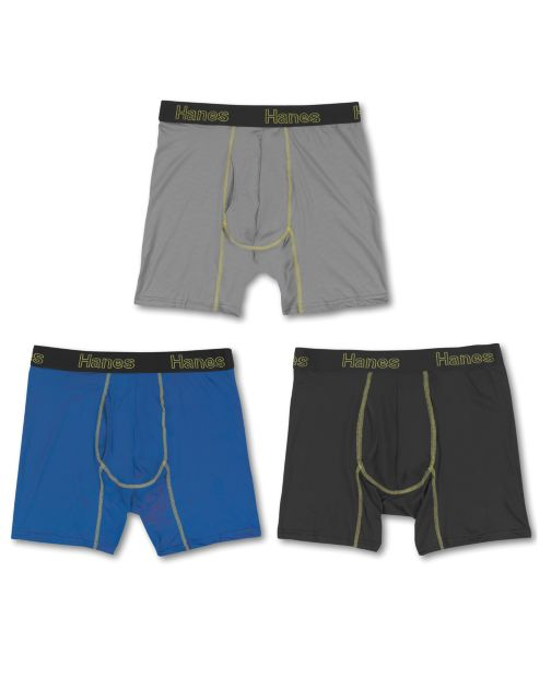 Hanes Men's Comfort Flex Fit® Breathable Mesh Boxer Briefs 3-Pack CFFBP3