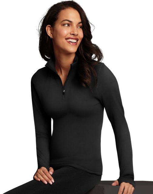 Maidenform Baselayer Thermal Mock Zip MFBLMZ