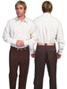 Scully Men's Western Poly Blend Front Zip Solid Trouser Pants P-708