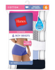 Hanes Women's Cotton Boy Brief Panties 6-Pack P649SC