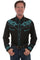 Scully Big Men's Poly/Rayon Stud Scroll Long Sleeve Shirt P-875X