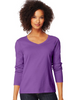 Hanes Women's Long-Sleeve V-Neck T-Shirt O9142