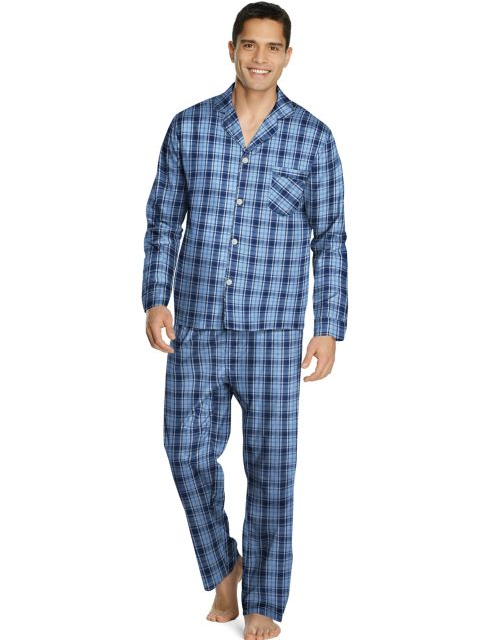 Hanes Men's Woven Pajamas LSLLBCWM