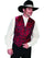 Scully Men's Red Polyester Dragon Vest RW282