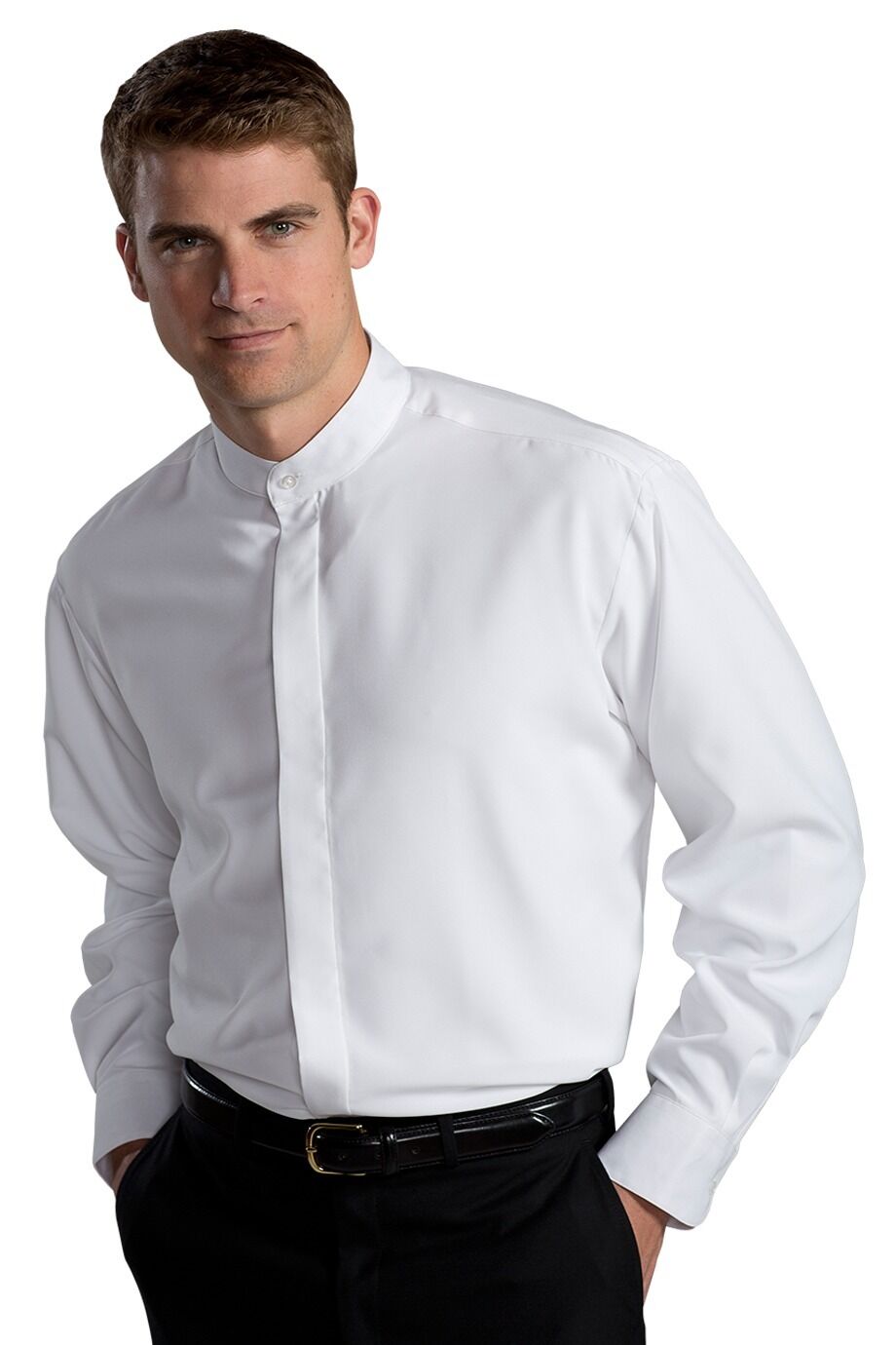 Batiste Banded Collar Shirt 1392