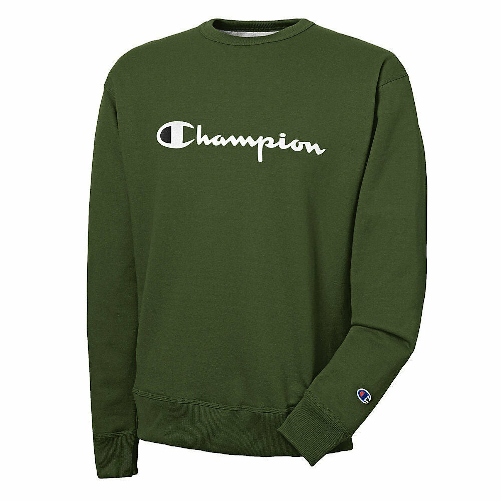 Champion Men's Powerblend® Fleece Crew, Script Logo GF88H Y07718