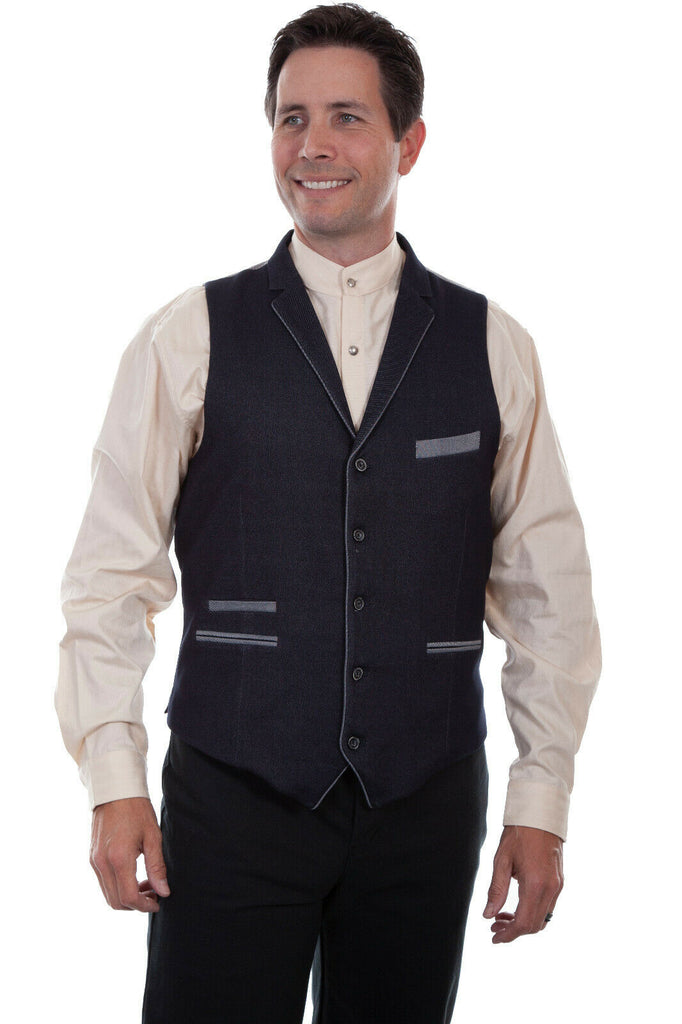Scully Men's Four Pocket Point Bottom Vest RW309