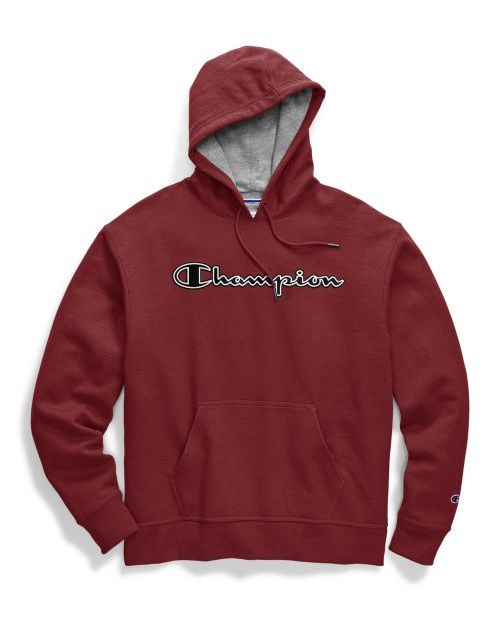 Champion Men's Powerblend® Fleece Pullover Hoodie, Chainstitch Logo GF89H Y07974