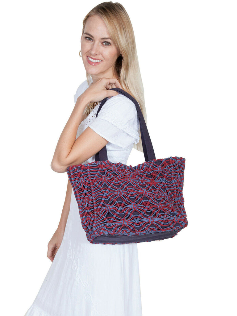 Cantina by Scully Two-Toned Macrame Handbag C51