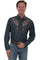 Scully Men's Poly/Rayon Roses Skull Long Sleeve Western Shirt P-877