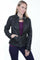 Scully Leather Women's Lace Up Sleeves Lamb Skin Motorcycle Jacket L411