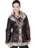 Scully Womens Faux Shearling Mottled Jacket 8013