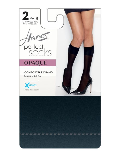 2 Pairs Perfect Socks Opaque Trouser Socks