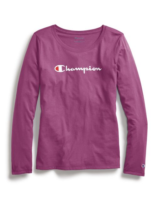 Women Classic Long-Sleeve Tee, Script Logo