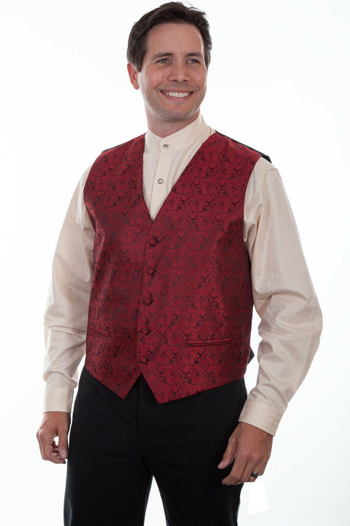 Scully Men's Polyester Paisley Vest RW093N