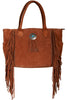 Scully Leather Fringe and Studded Handbag B187