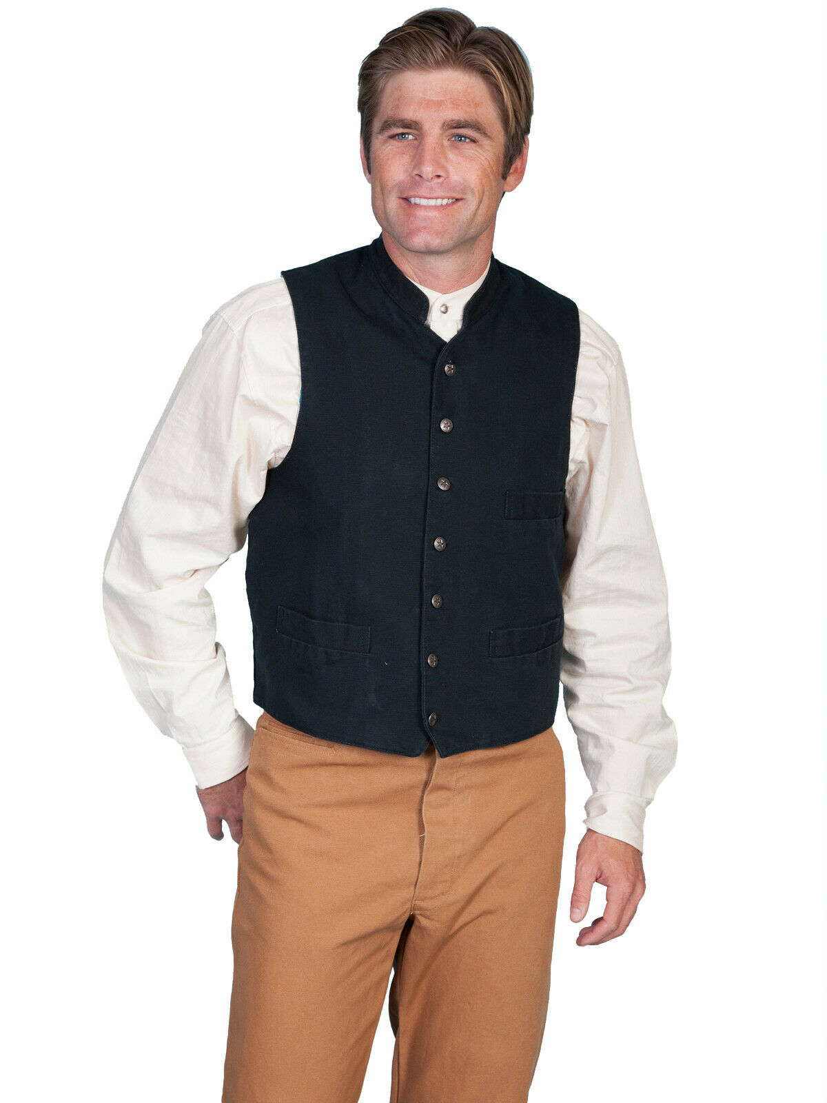 Scully RangeWear Men's 3X-4X 100% Cotton Work Western Canvas Vest RW149X