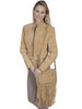 Scully Womens Sand Suede Full Flap Handbag B144