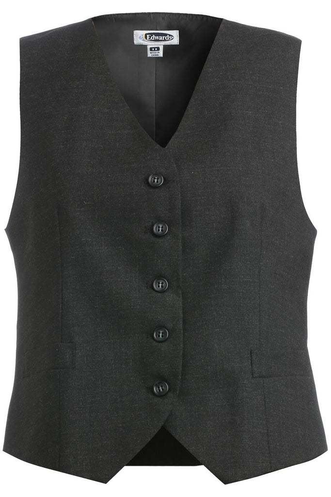 Women's High Button Wool Vest 7680