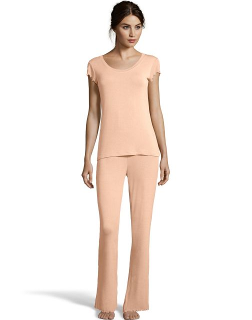 Maidenform Flutter Sleeve Tee & Rib Pants Set MFS8832